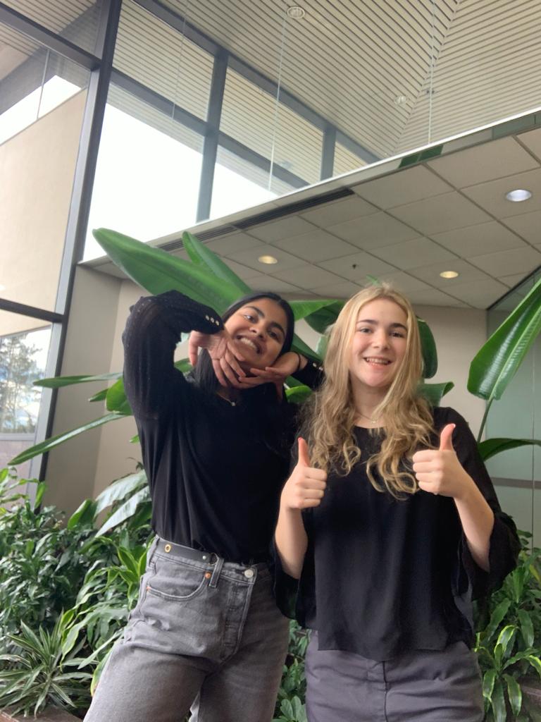 Satwika and Roni, interns at Aptimized, contributing to innovative projects and gaining professional experience.