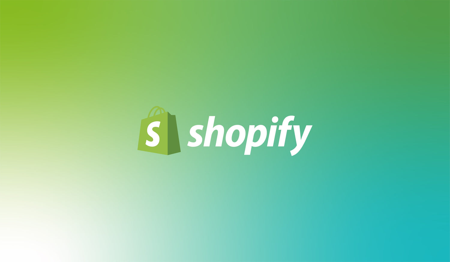 Shopify logo on a gradient background, symbolizing the e-commerce platform for online stores.