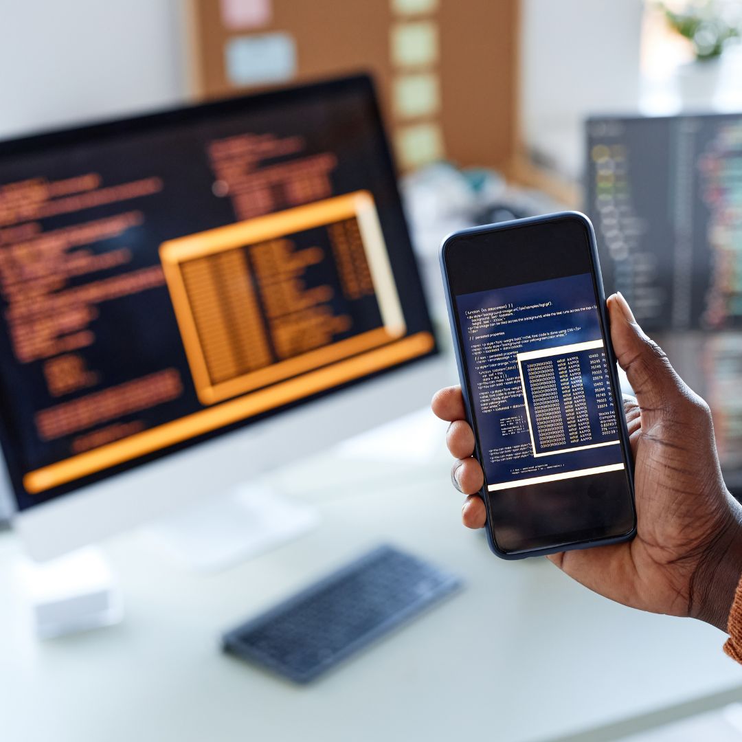 Aptimized's technology solutions showcased on mobile and desktop screens, highlighting seamless integration.